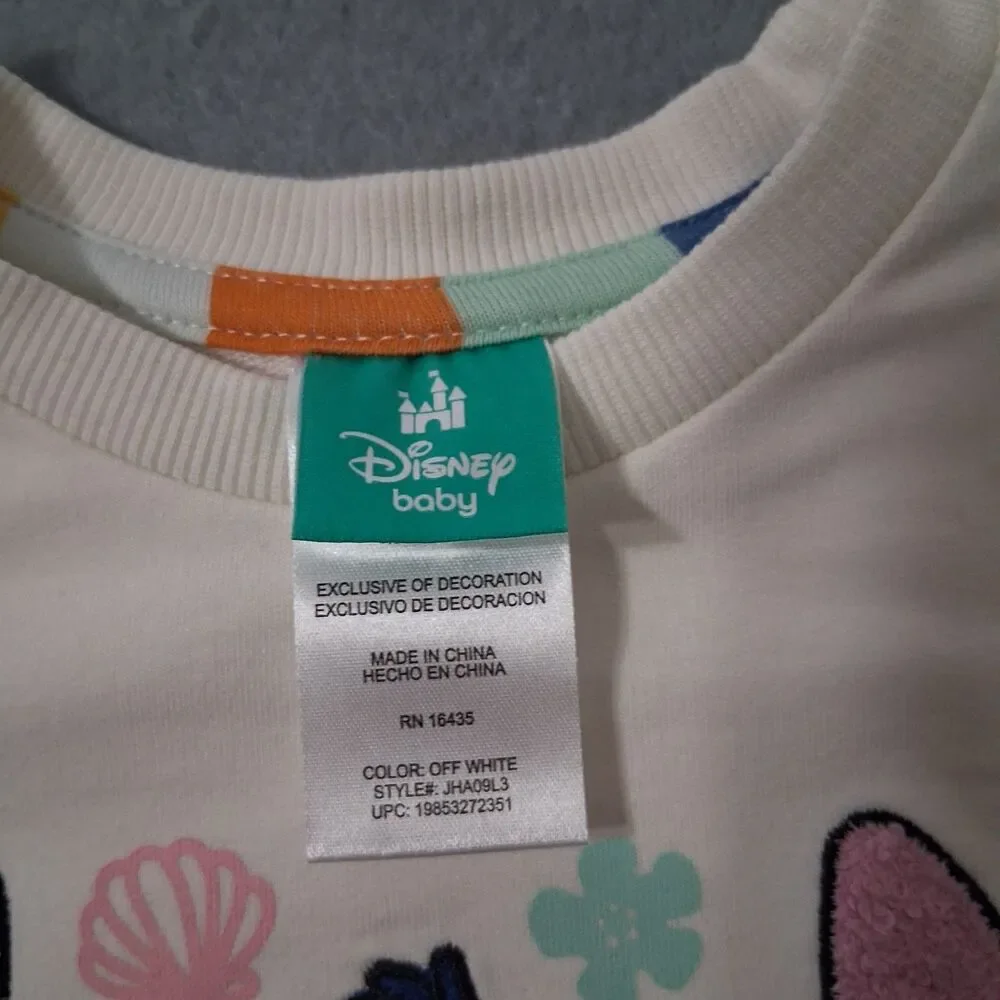 Disney Baby Stitch Outfit Size 0/3m Shirt Top Pants Stripes Festival Party Play